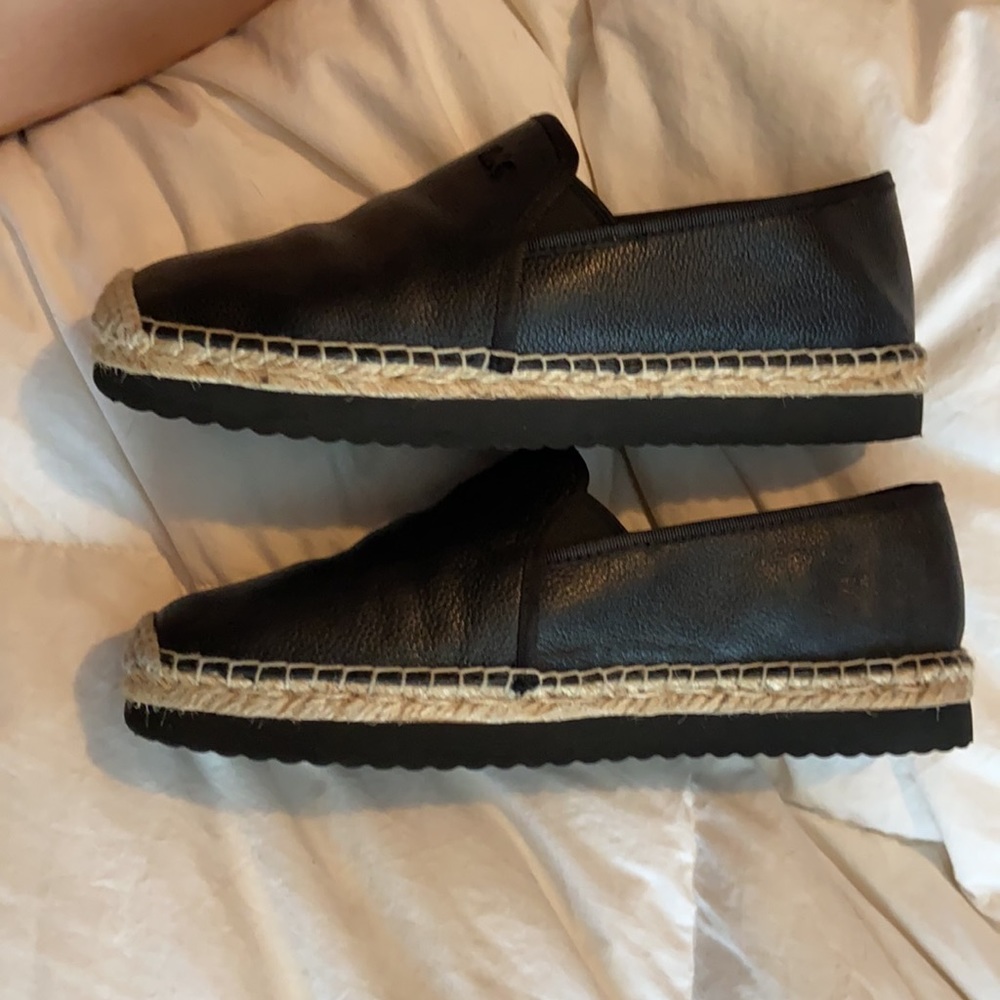 MICHAEL KORS Lenny Tumbled Leather Slip-On Espadrille